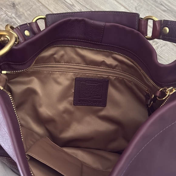 Coach 10616 Vintage Purple Leather Carley Hobo Bag - Picture 3 of 7